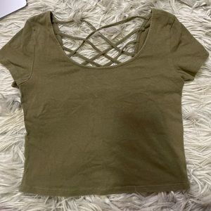 CHARLOTTE RUSSE green crop top